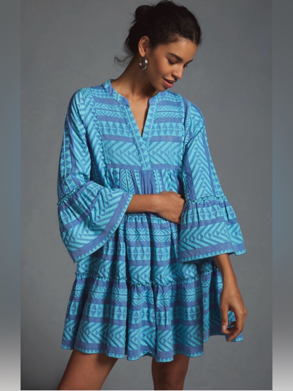 Devotion Twins Embroidered Ella Tunic Dress Size M